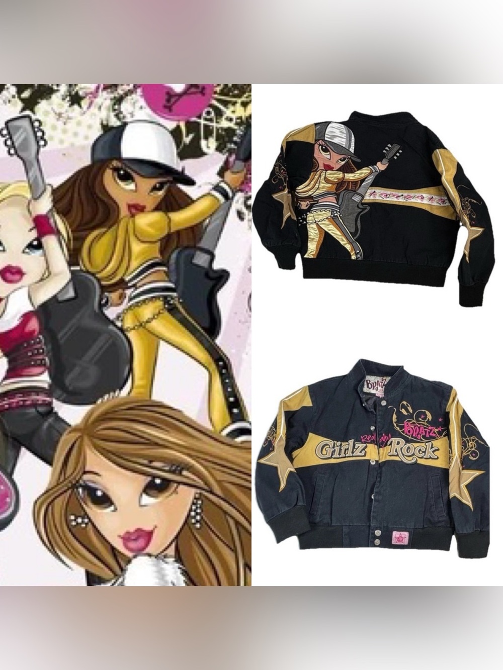 Bratz Jacket Black & Gold Girlz “Really” Rock
Bomber Jacket